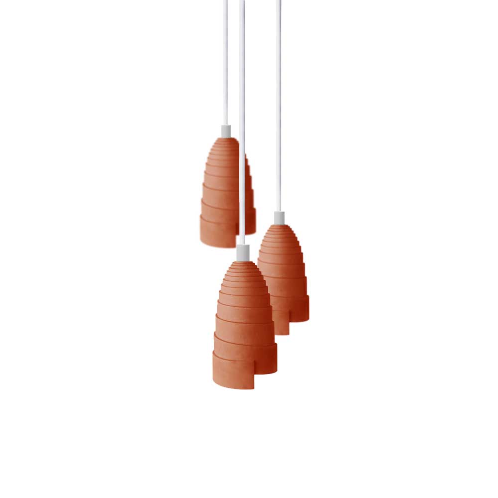 Lot de 3 suspensions béton - FLANELLE TRIPLE, GONE'S