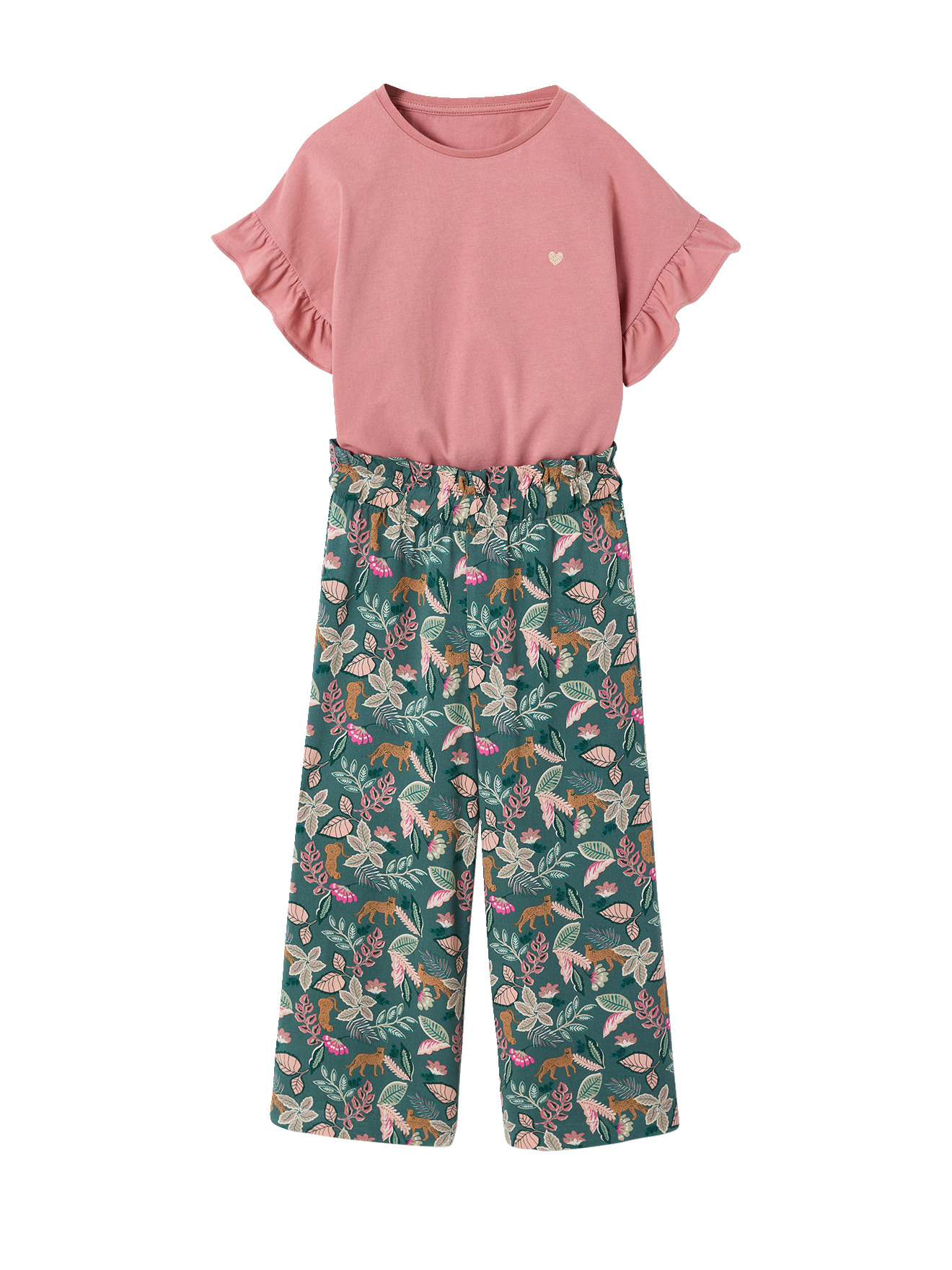 Ensemble T-shirt pantalon large, VERTBAUDET