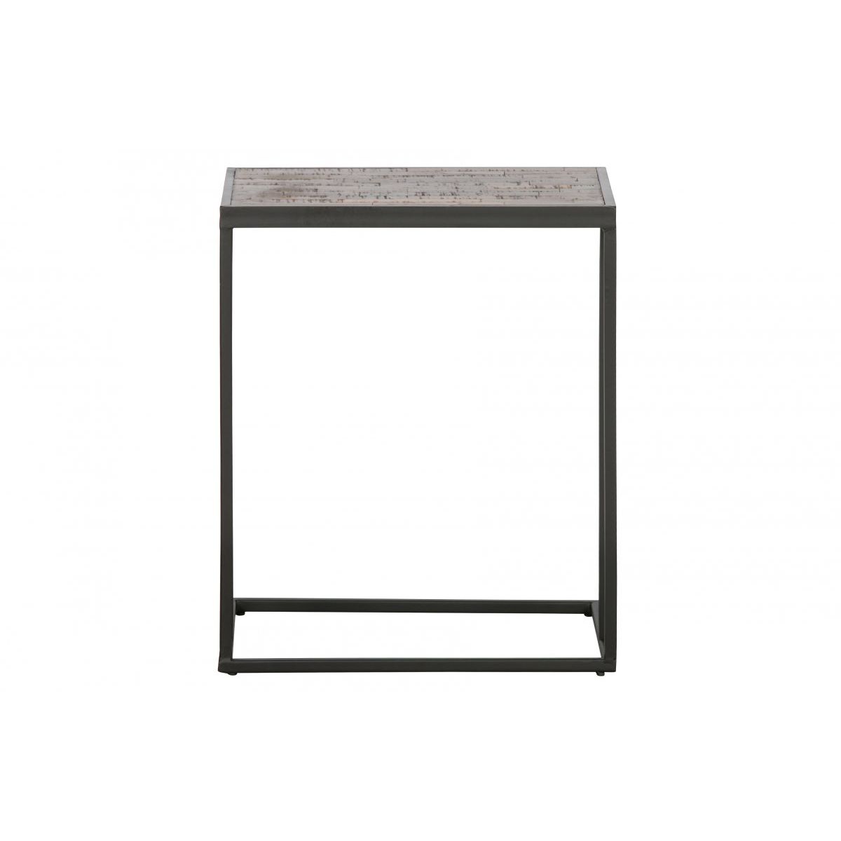 table d'appoint minimaliste en bois et metal paula