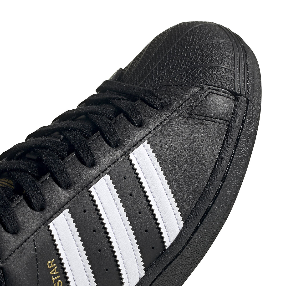 Experto Pebish Shetland Zapatillas de piel superstar negro Adidas Originals | La Redoute