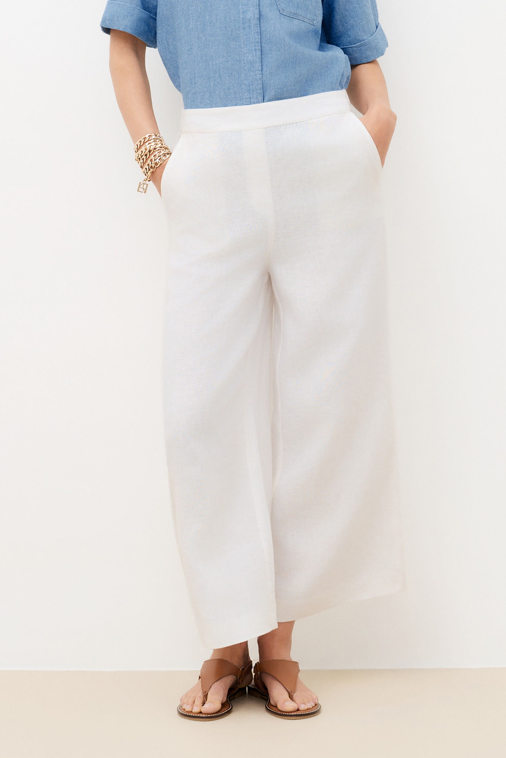 Pantalon large en lin PANDI, CAROLL