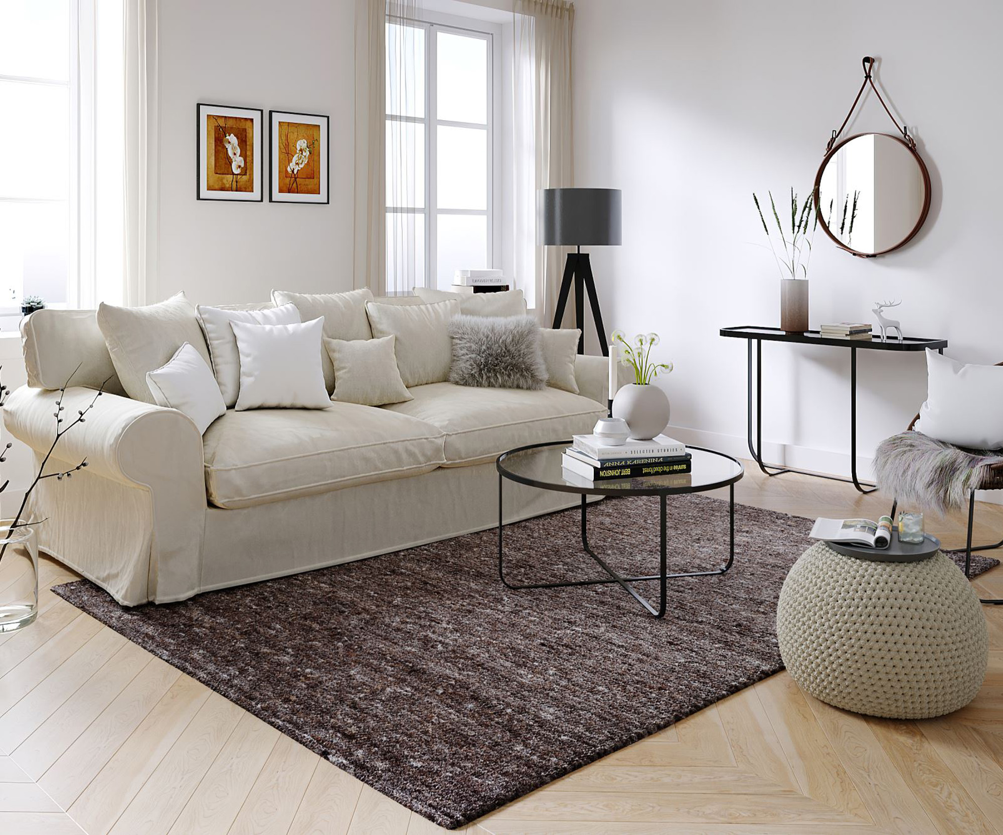 Tapis réversible en laine tissée à la main - Berberina Super, THEKO