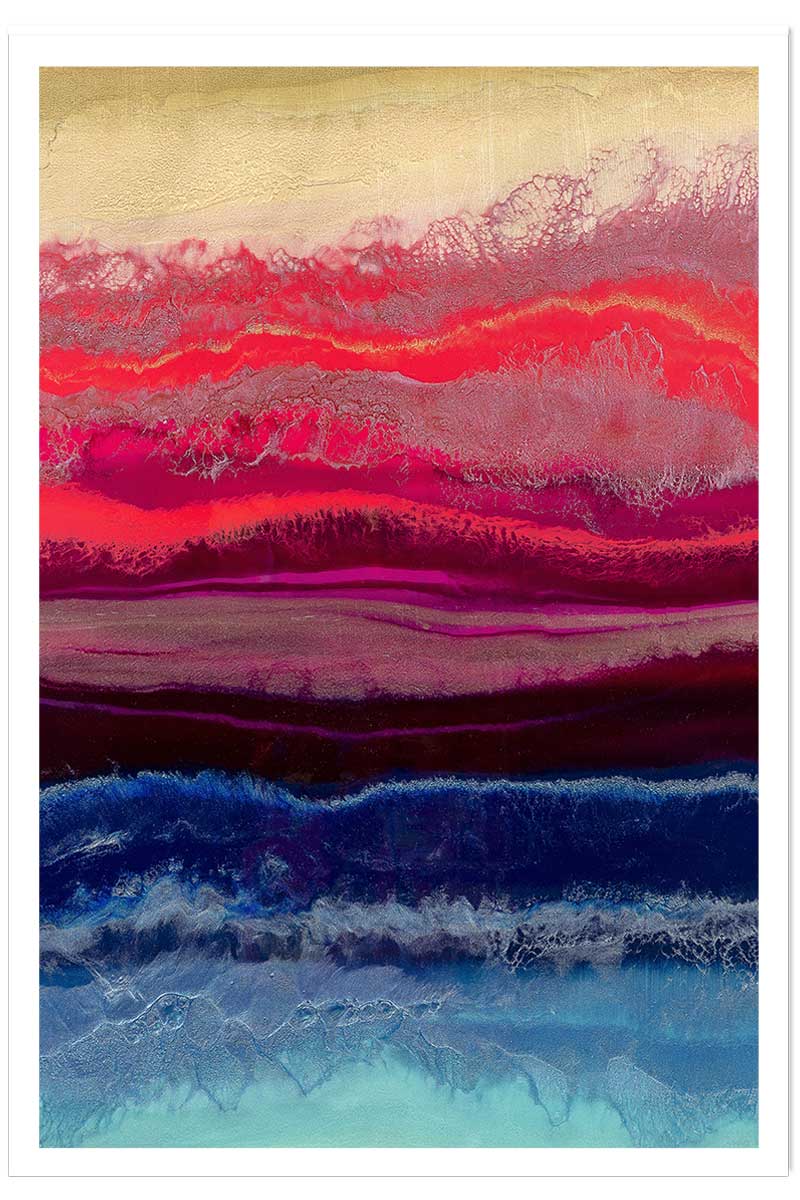 Poster red blue contrast, HEXOA
