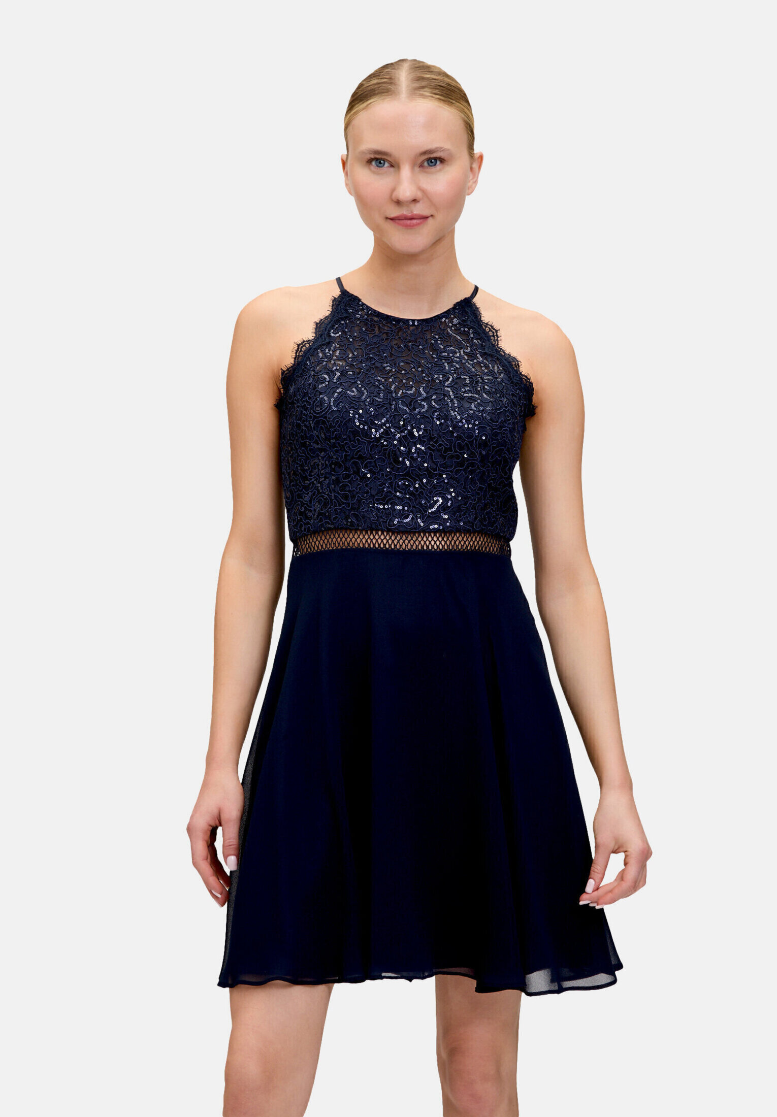 Robe de cocktail en dentelle, VERA MONT