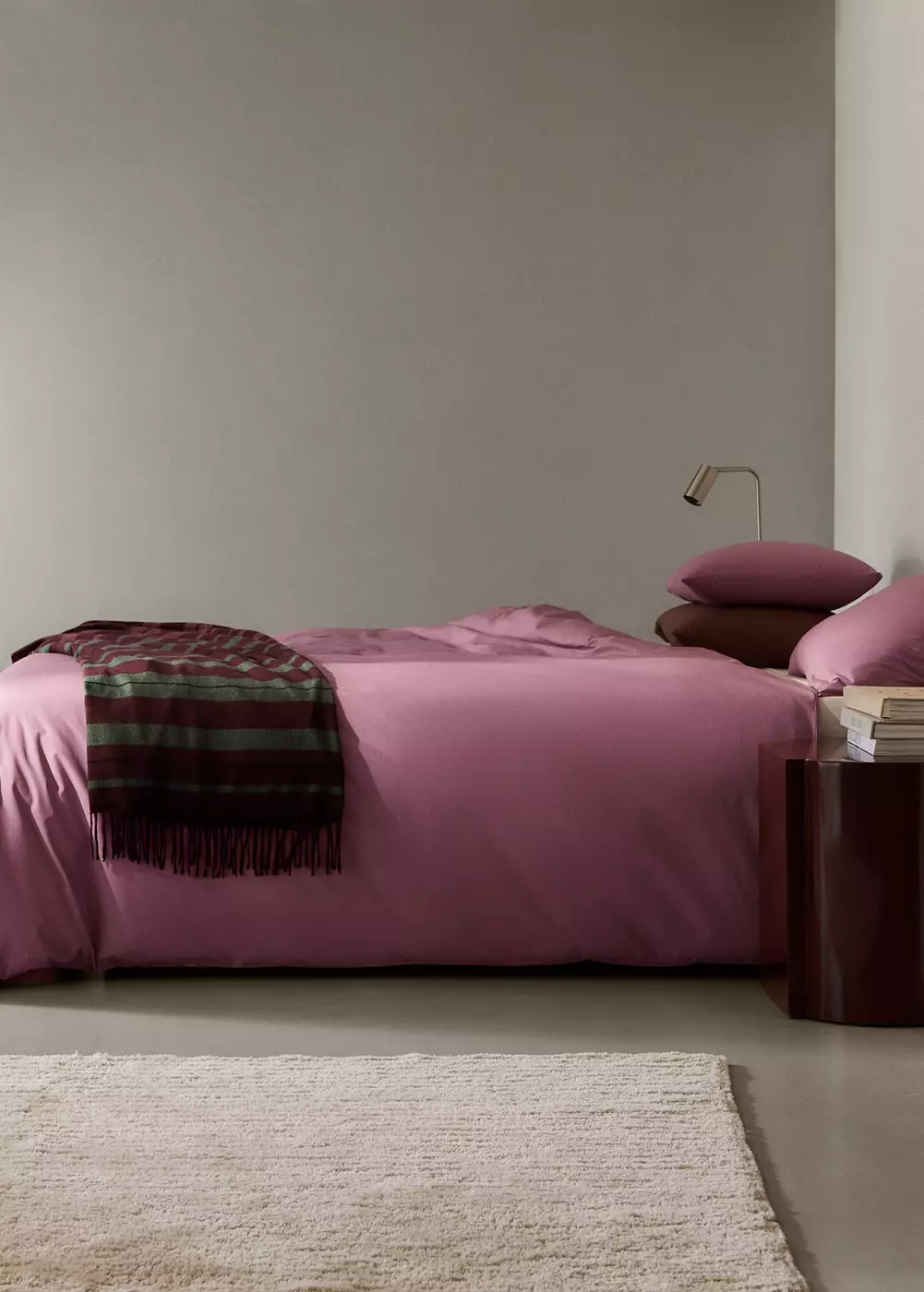 Housse de couette percale de coton 200 fils lit 180/200 cm, MANGO HOME