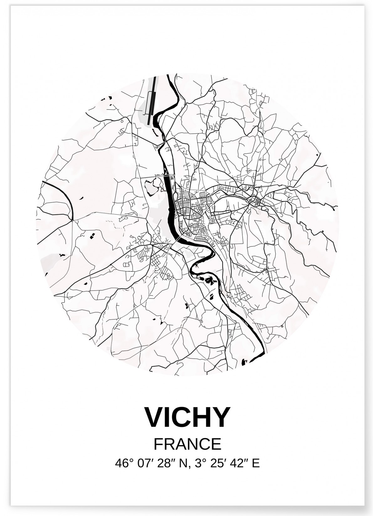 Affiche Carte Vichy, L'AFFICHERIE