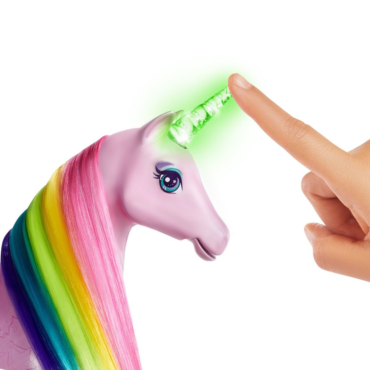 Barbie barbie et sa licorne lumi res magiques poup e mannequin