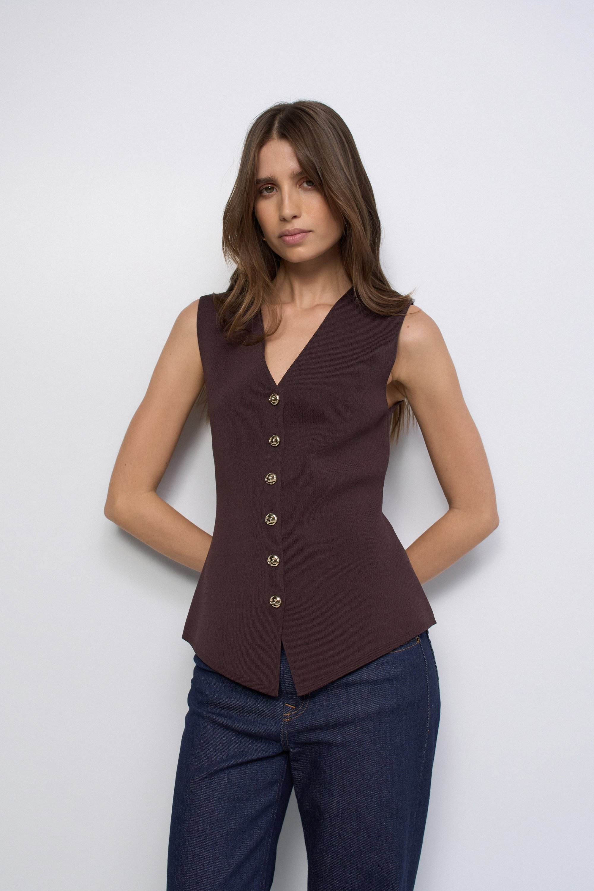 GILET EN MAILLE, SALSA JEANS