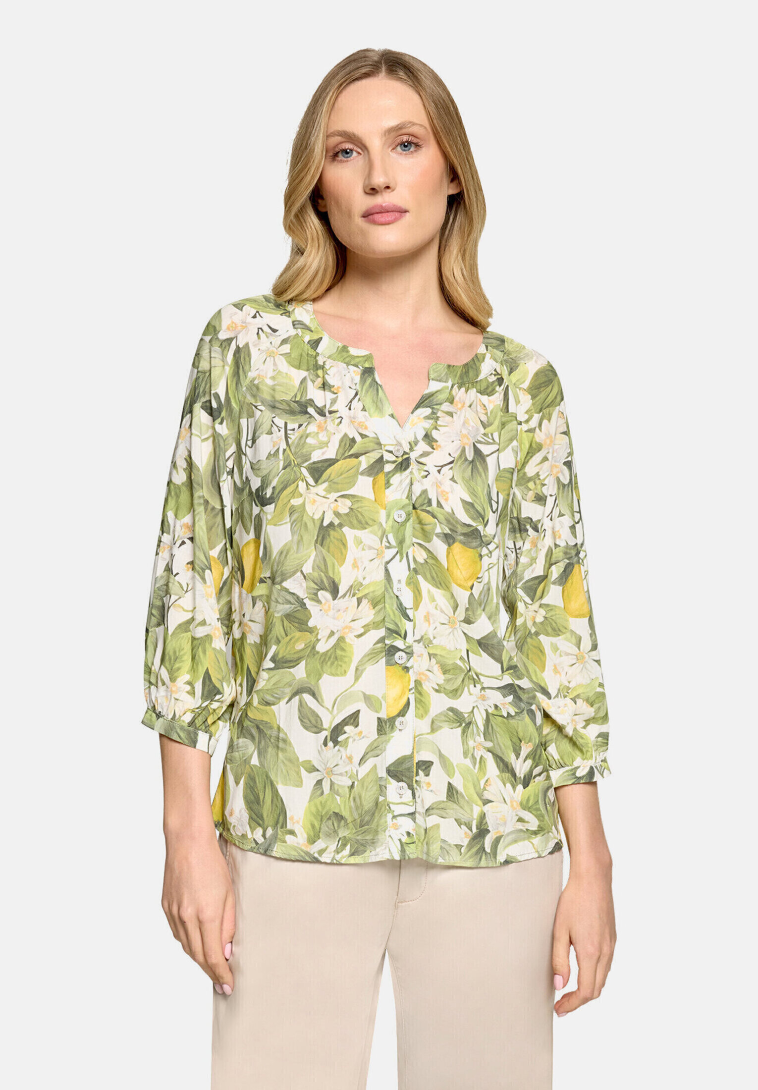 Blouse casual à patte de boutonnage, CARTOON