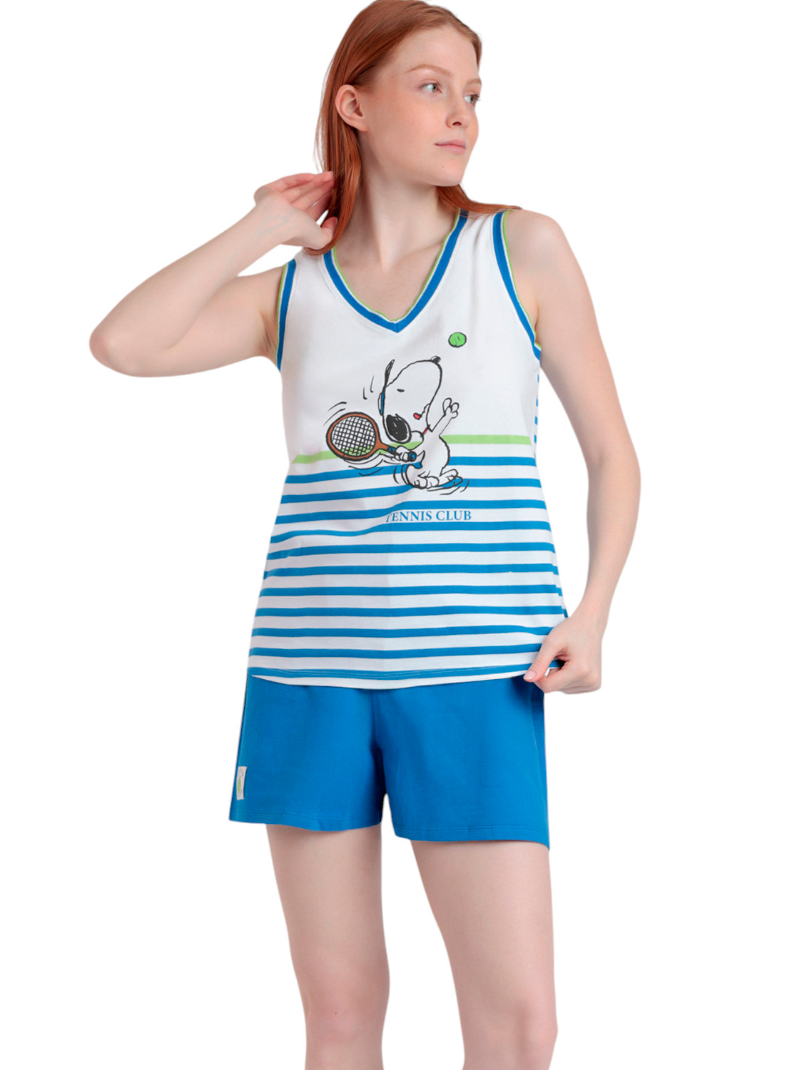 Pyjama short débardeur Peanuts Tennis Club, ADMAS