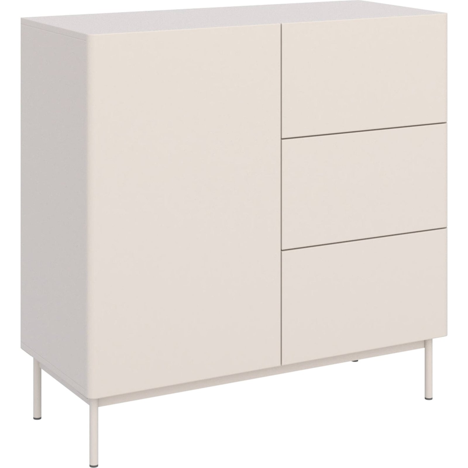 Commode bois collection OLIO 1 porte 3 tiroirs, RECOLLECTION