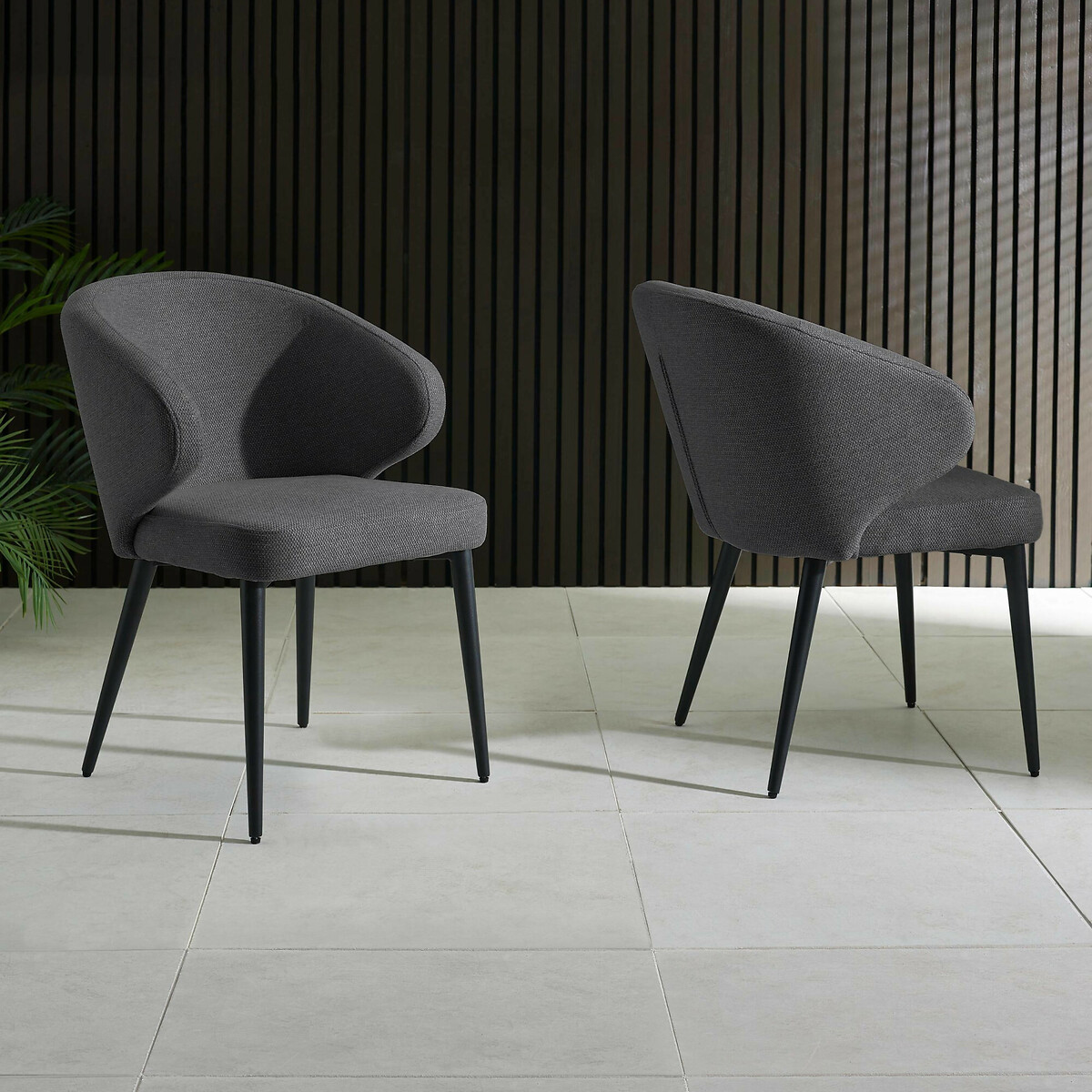 Marius Curve Fabric Dining Chairs (Set of 2), SO'HOME