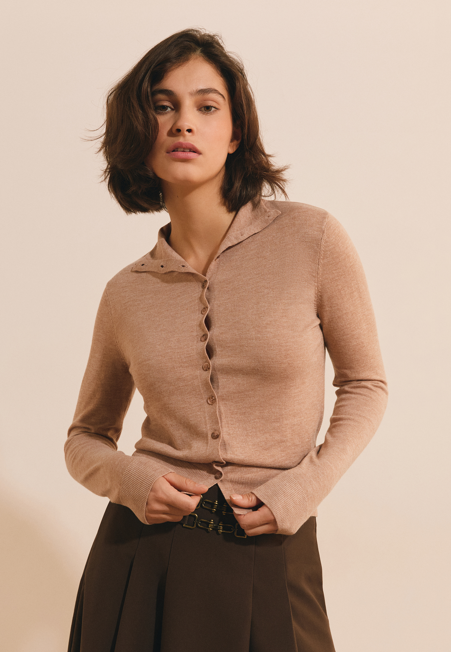 Cardigan à col montant avec laine STONNA CARDI, ETAM