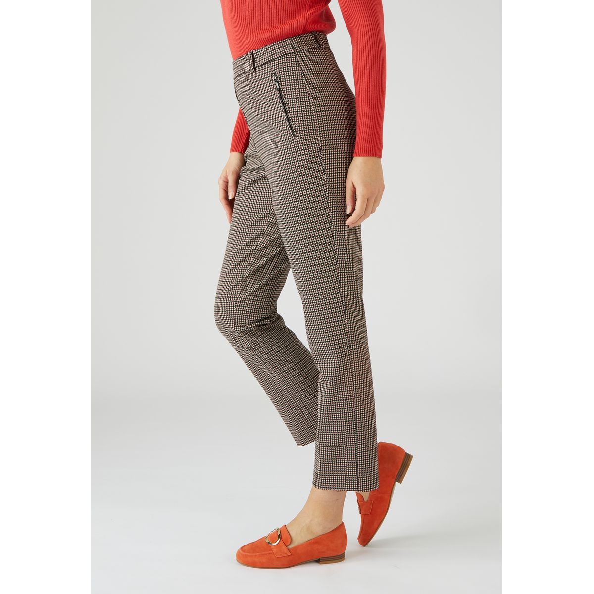Pantalon a store carreau rouge