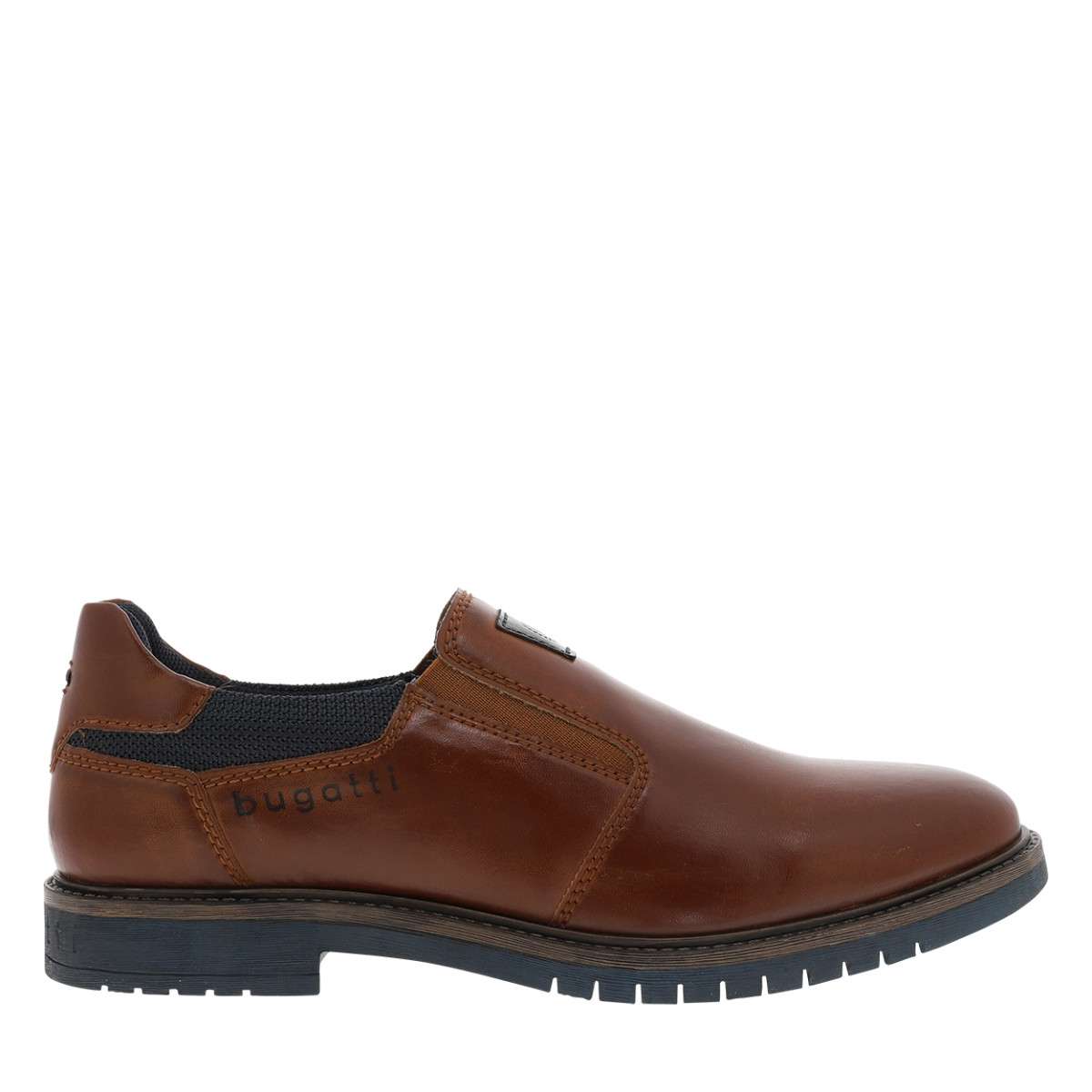 Mocassins cuir talon décroché bas, BUGATTI