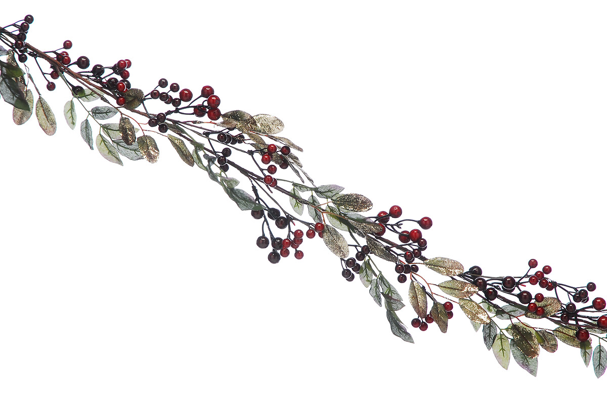 180cm mixed red berries and leaves garland, SO'HOME