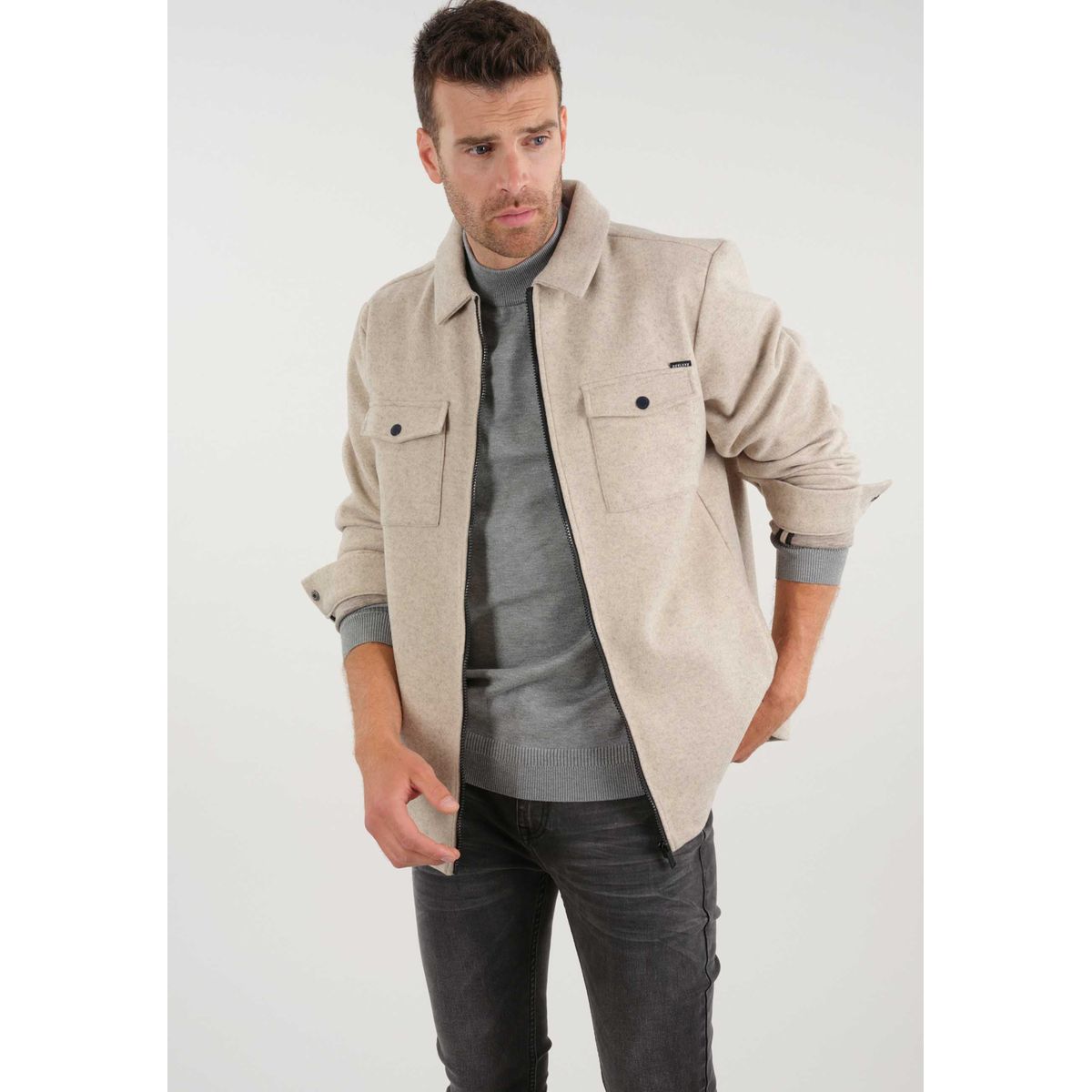 Veste col chemise homme outlet