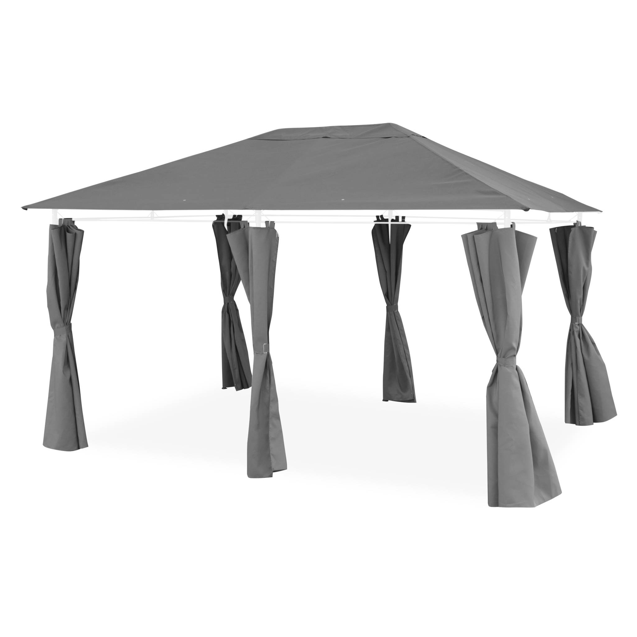 Toile + rideaux pour tonnelle 3x4m Divio TOILE + RIDEAUX POUR TONNELLE 3X4M DIVIO, SWEEEK
