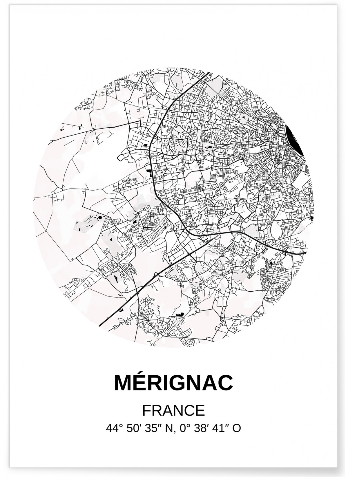 Affiche Carte Mérignac, L'AFFICHERIE