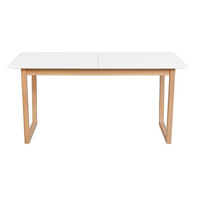Table à manger extensible rallonges intégrées en bois clair et  rectangulaire L160-240 cm LAHO MILIBOO