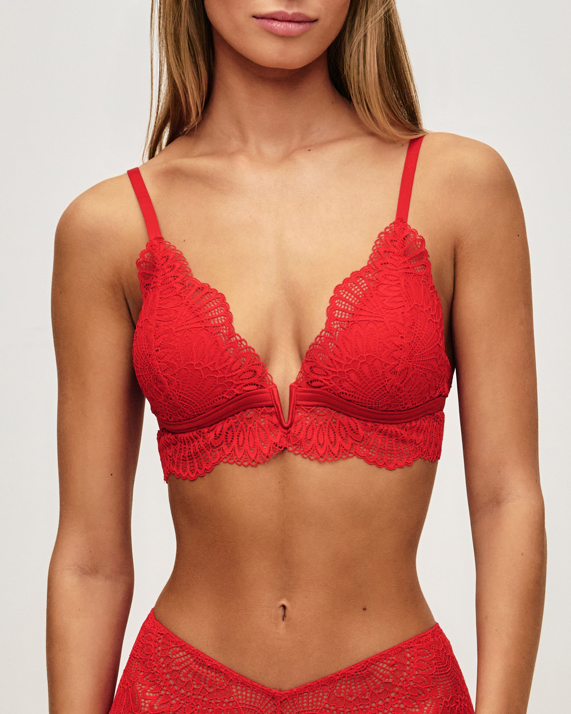 Soutien-gorge triangle push-up en dentelle florale HEARTGIRLIZ, UNDIZ