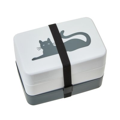 Lunch Box & Cutlery Set in Cat Print SO'HOME