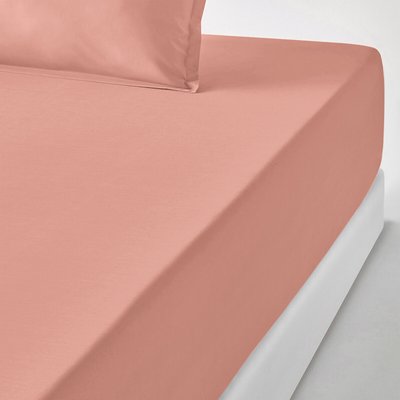 35cm 100% Cotton Percale 200 Thread Count Fitted Sheet LA REDOUTE INTERIEURS