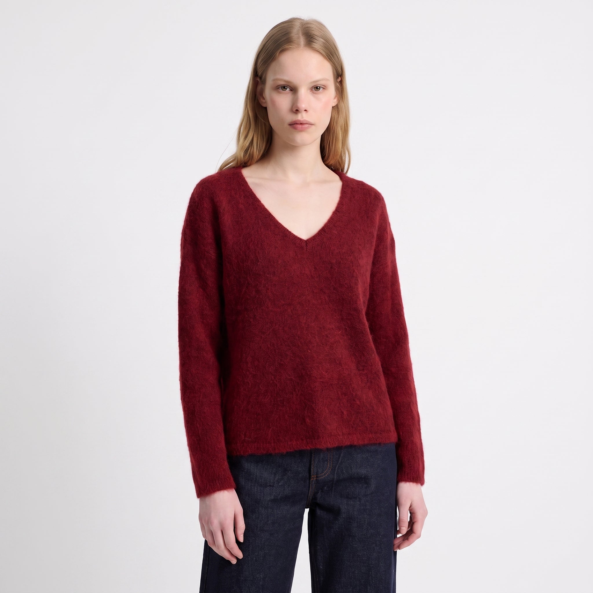Pull coupe ample col en V maille épaisse MARELIA, ARTLOVE