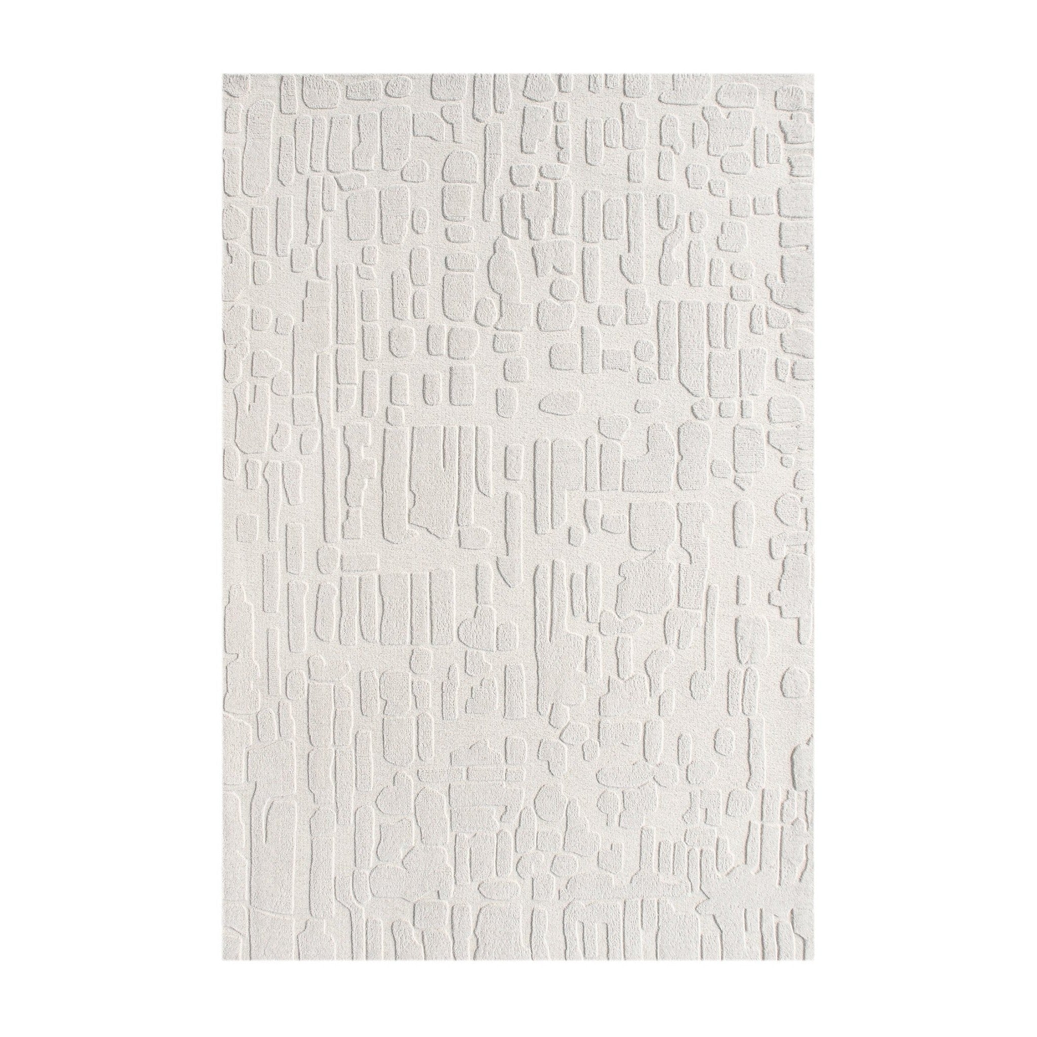 Tapis en laine naturelle fait main effet scultpté MEGEVE, AFK LIVING
