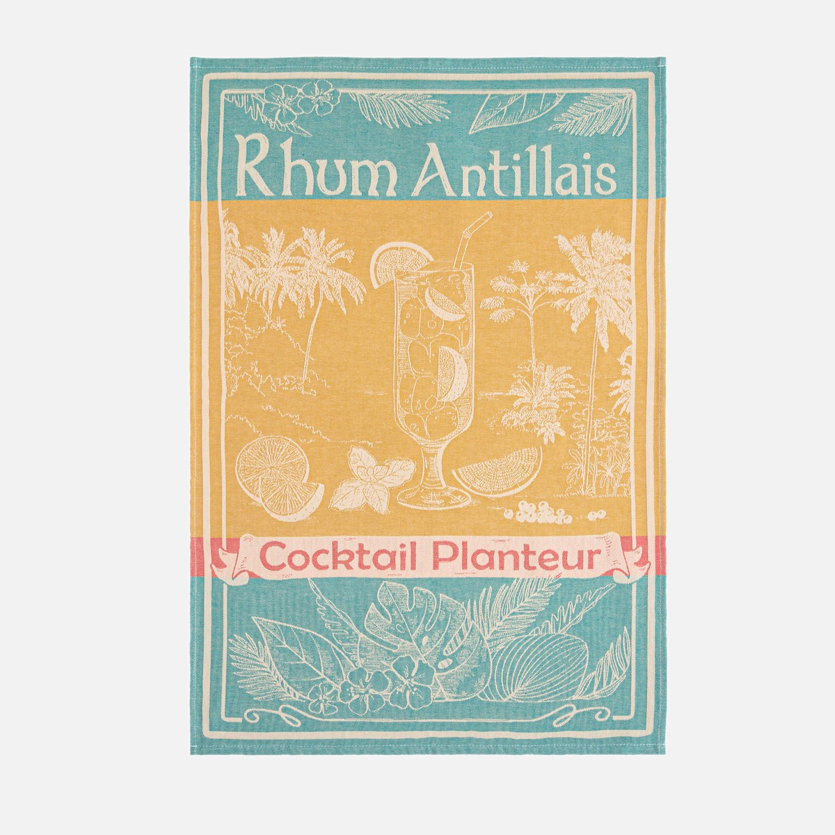 Torchon jacquard en coton RHUM ANTILLAIS, COUCKE