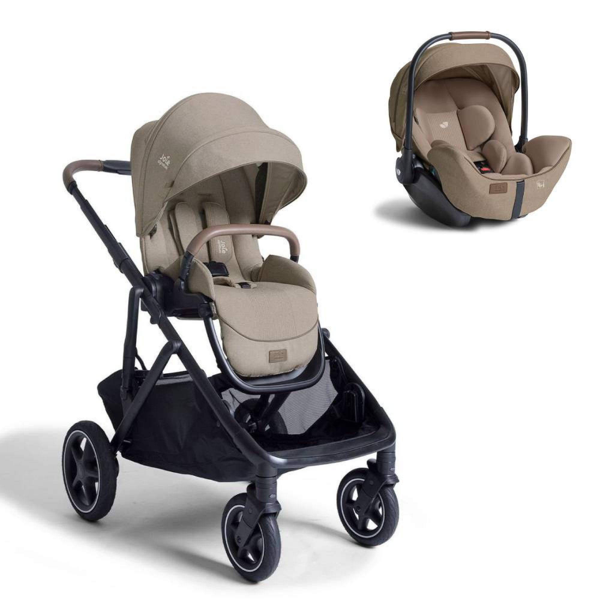 Poussette duo Versiti + siège auto i-Level Pro Signature Sandstone beige, JOIE