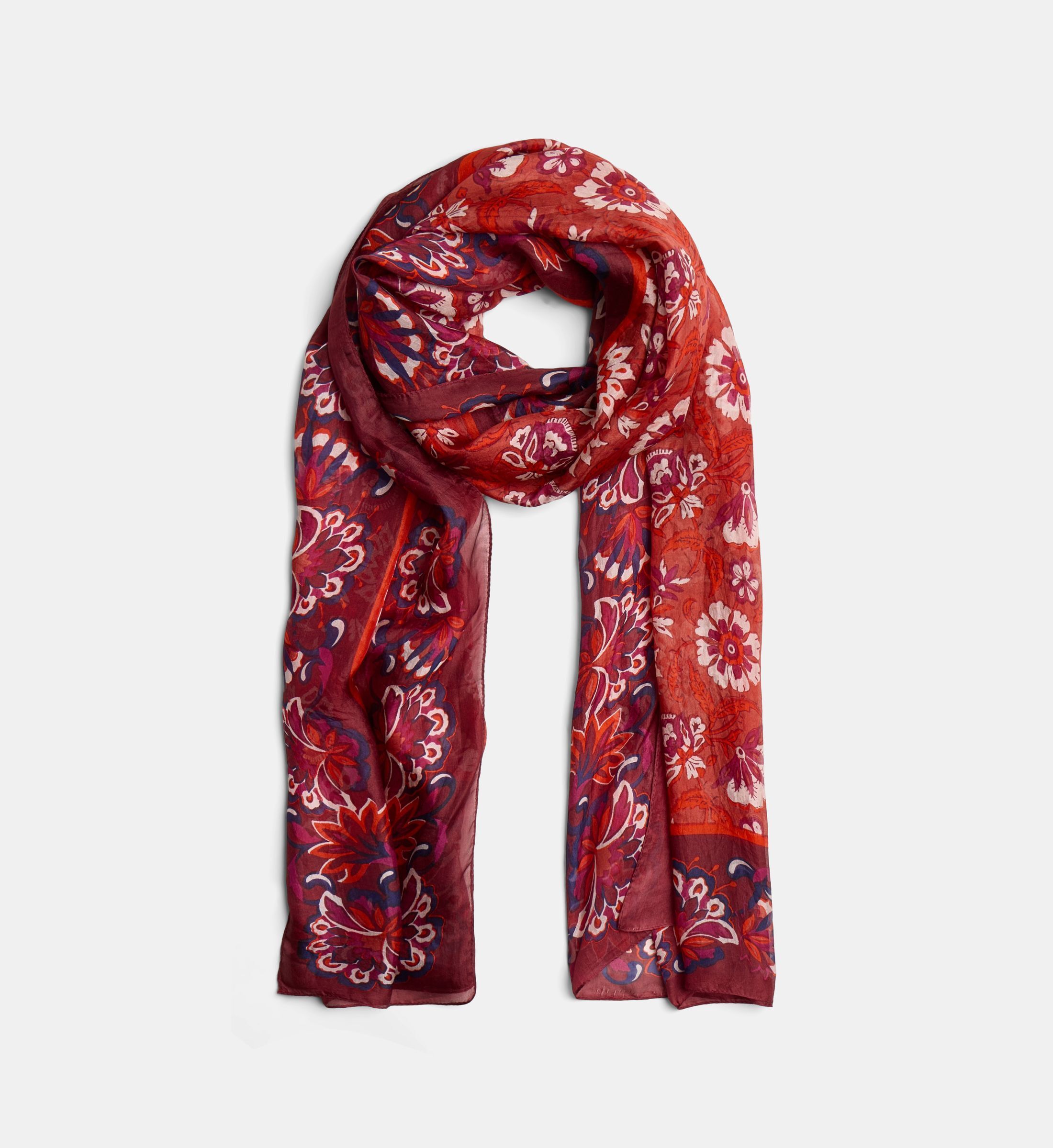 Foulard lolina en soie à motif floral, GALERIES LAFAYETTE