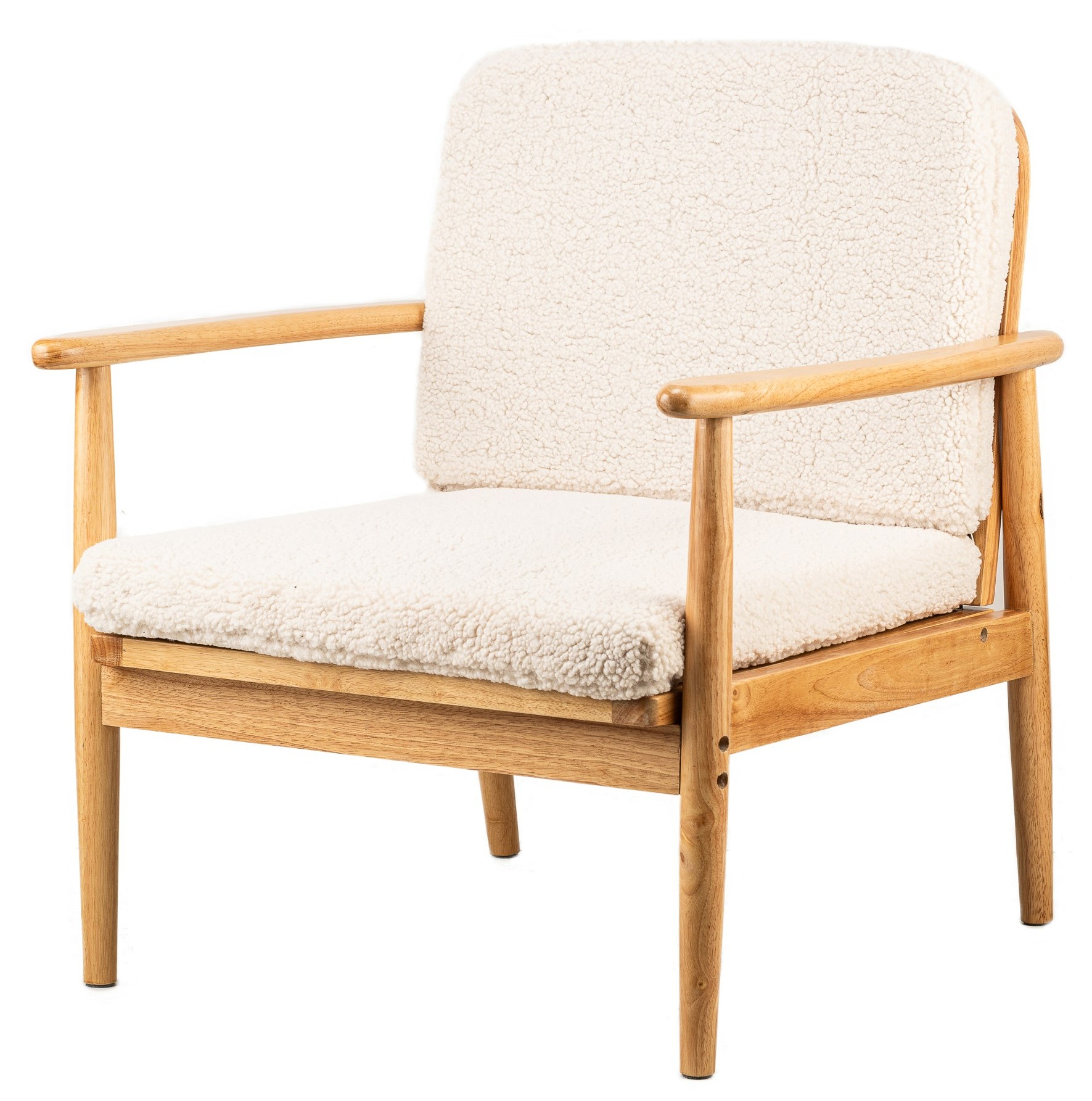 Fauteuil de salon en bois massif, SURABAYA, NORDLYS