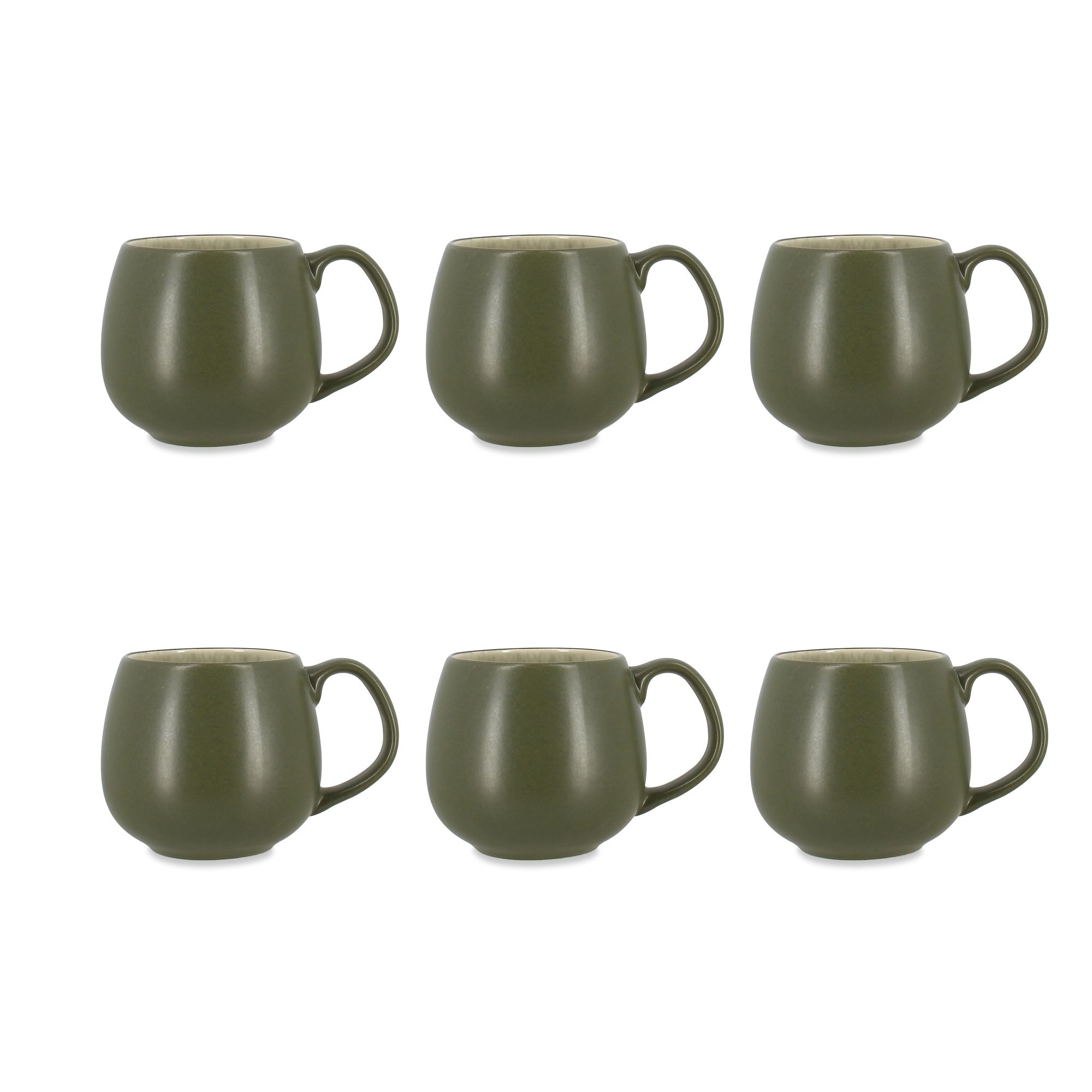 Lot de 6 mugs 38cl en grès, OLI, OGO LIVING