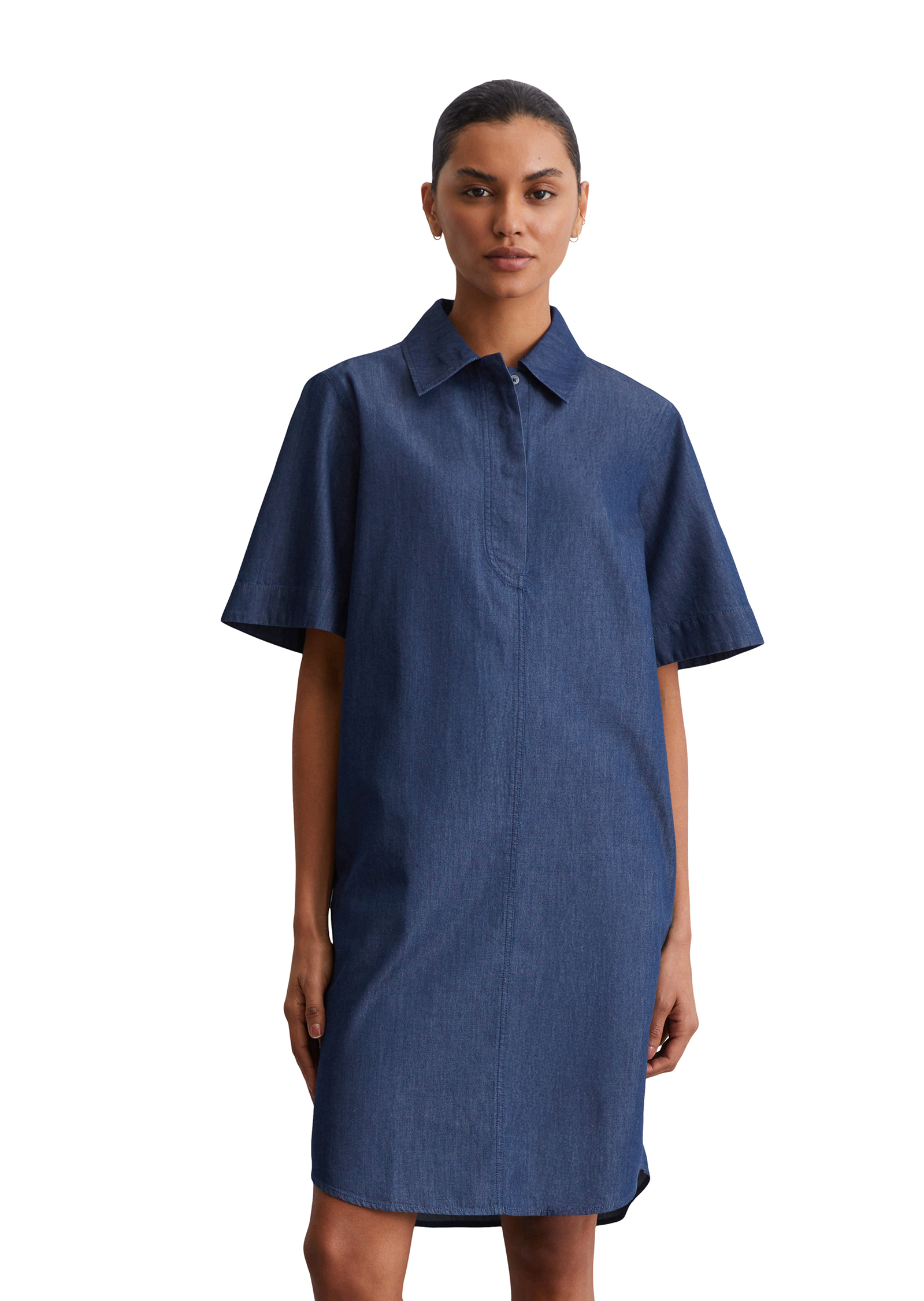 Robe en denim relaxed en mélange de coton organique et de lyocell, MARC O'POLO