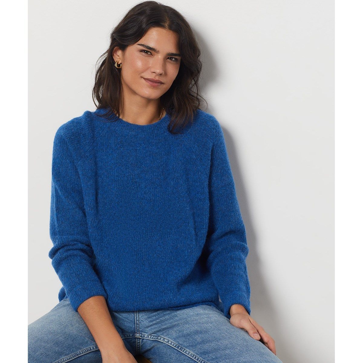 Pull oversize online bleu