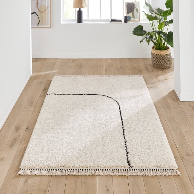 Nell Fringed Graphic Rug, ecru, LA REDOUTE INTERIEURS