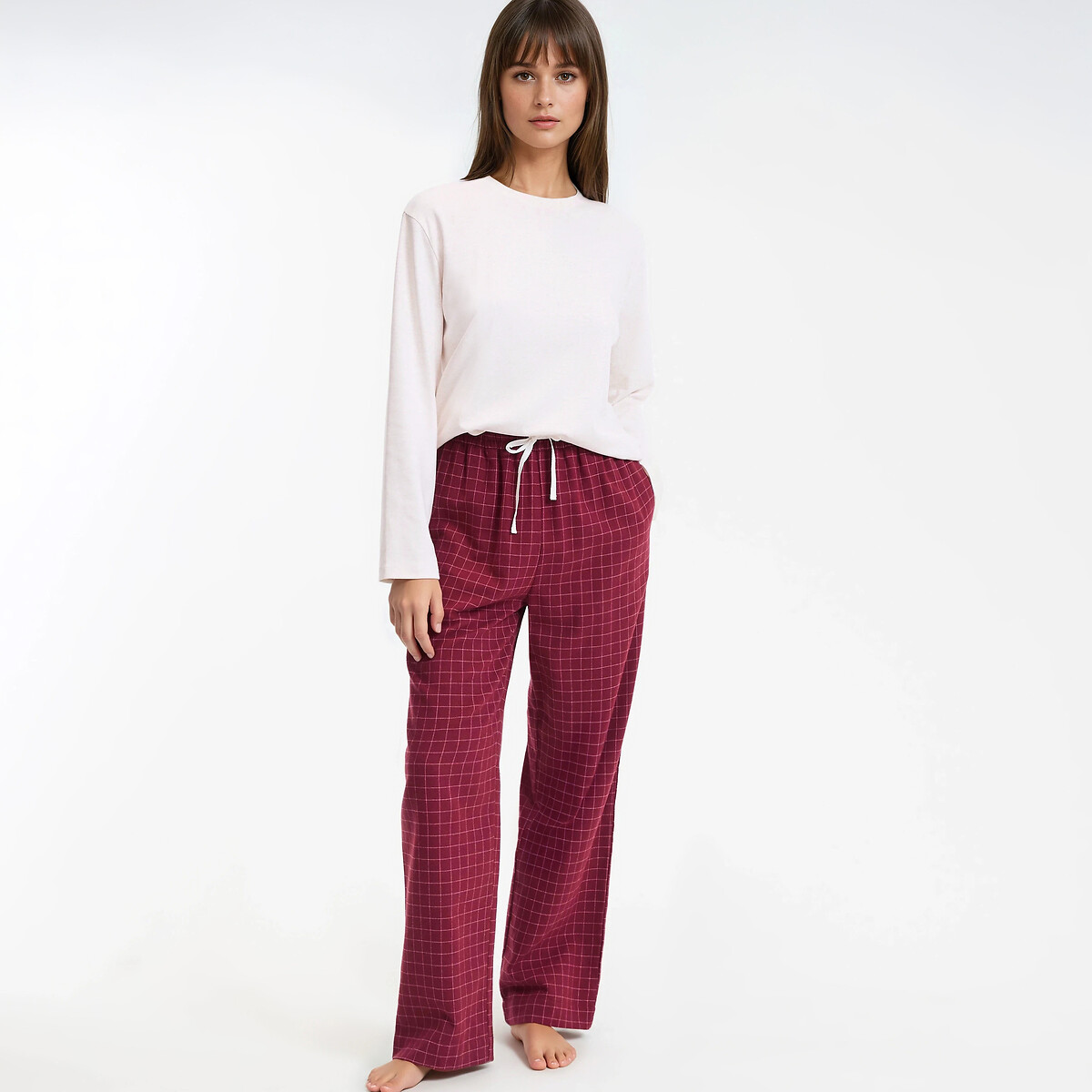 Pyjama Long En Flanelle Normann Pour Femme - Col Chemise Et Boutonnage Intégral - Chaud Et Confortable - Certifié Oeko-Tex