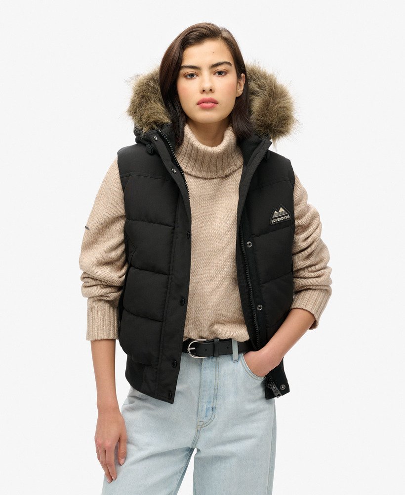 Doudoune sans manches en imitation fourrure Everest, SUPERDRY