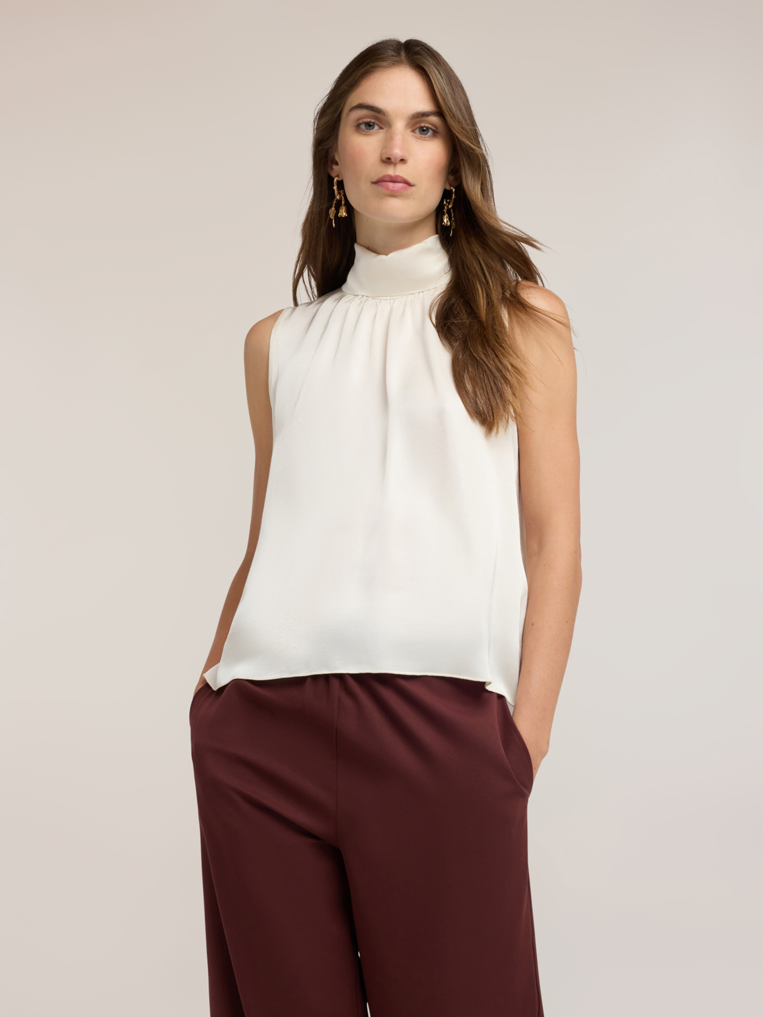 Blouse avec col mao, MOTIVI