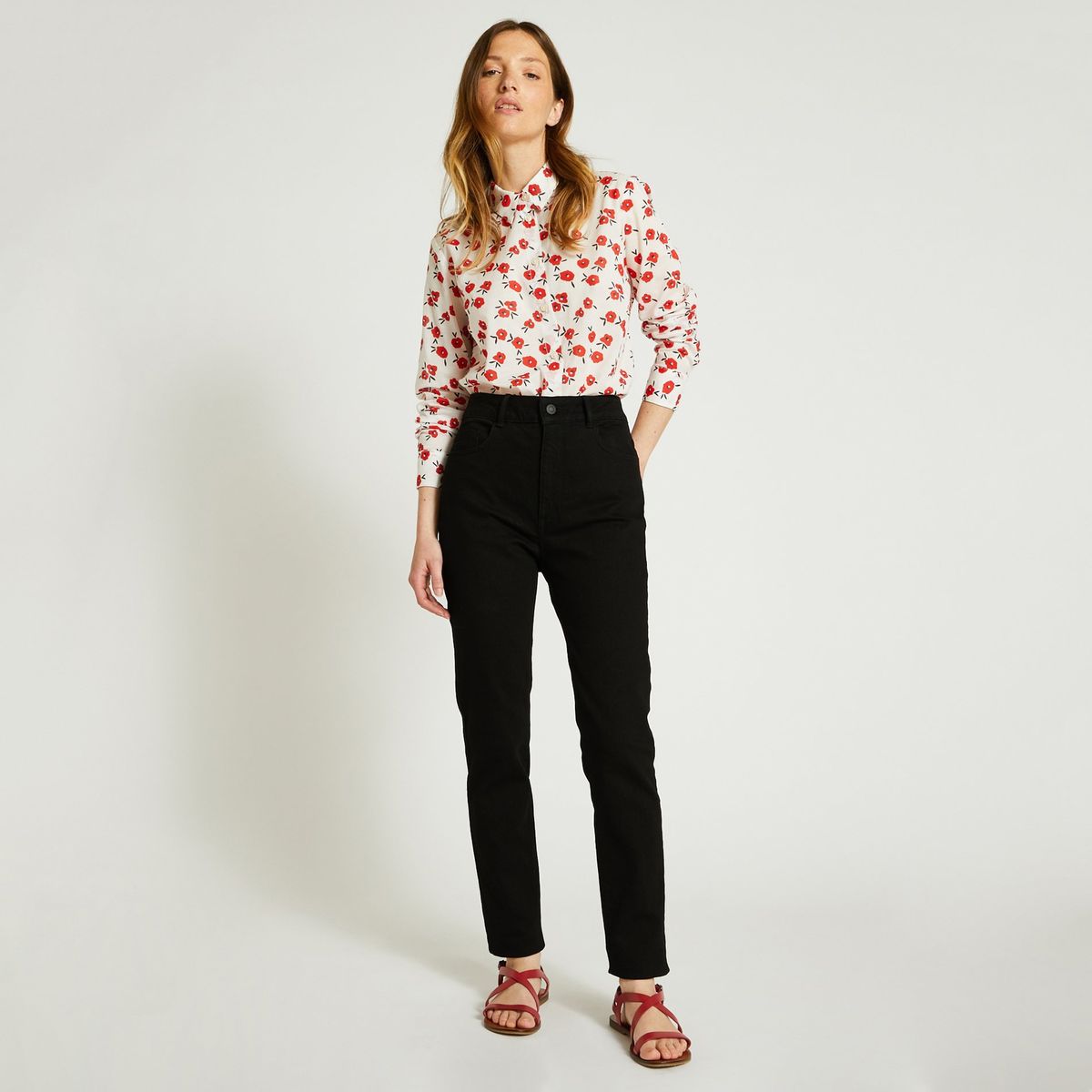 Chemise en online jean femme monoprix