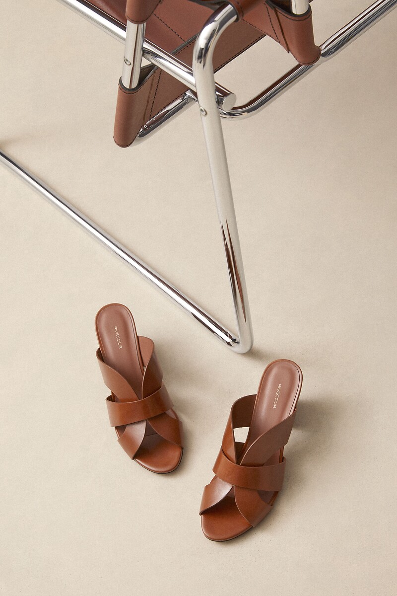 Rivecour Mules de piel con tacón n°561 — foto 3