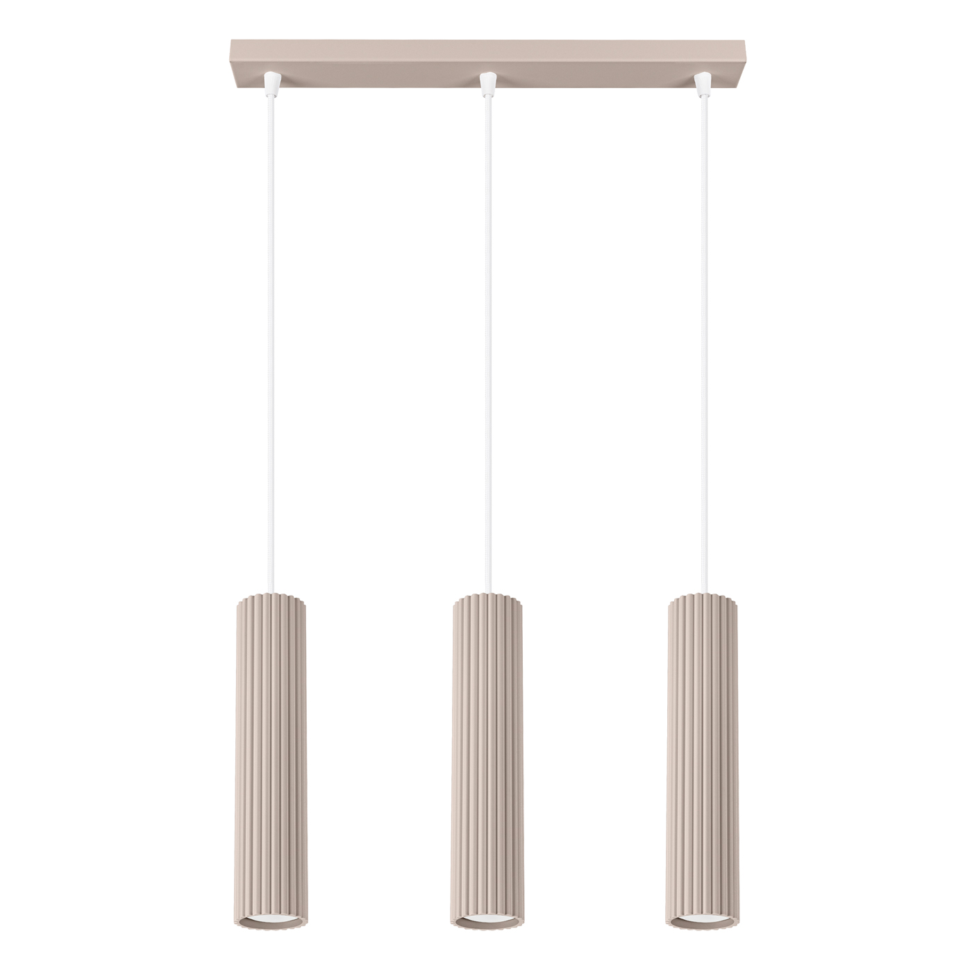 Suspension Aluminium Taupe GU10 3 Karbon, EDEN