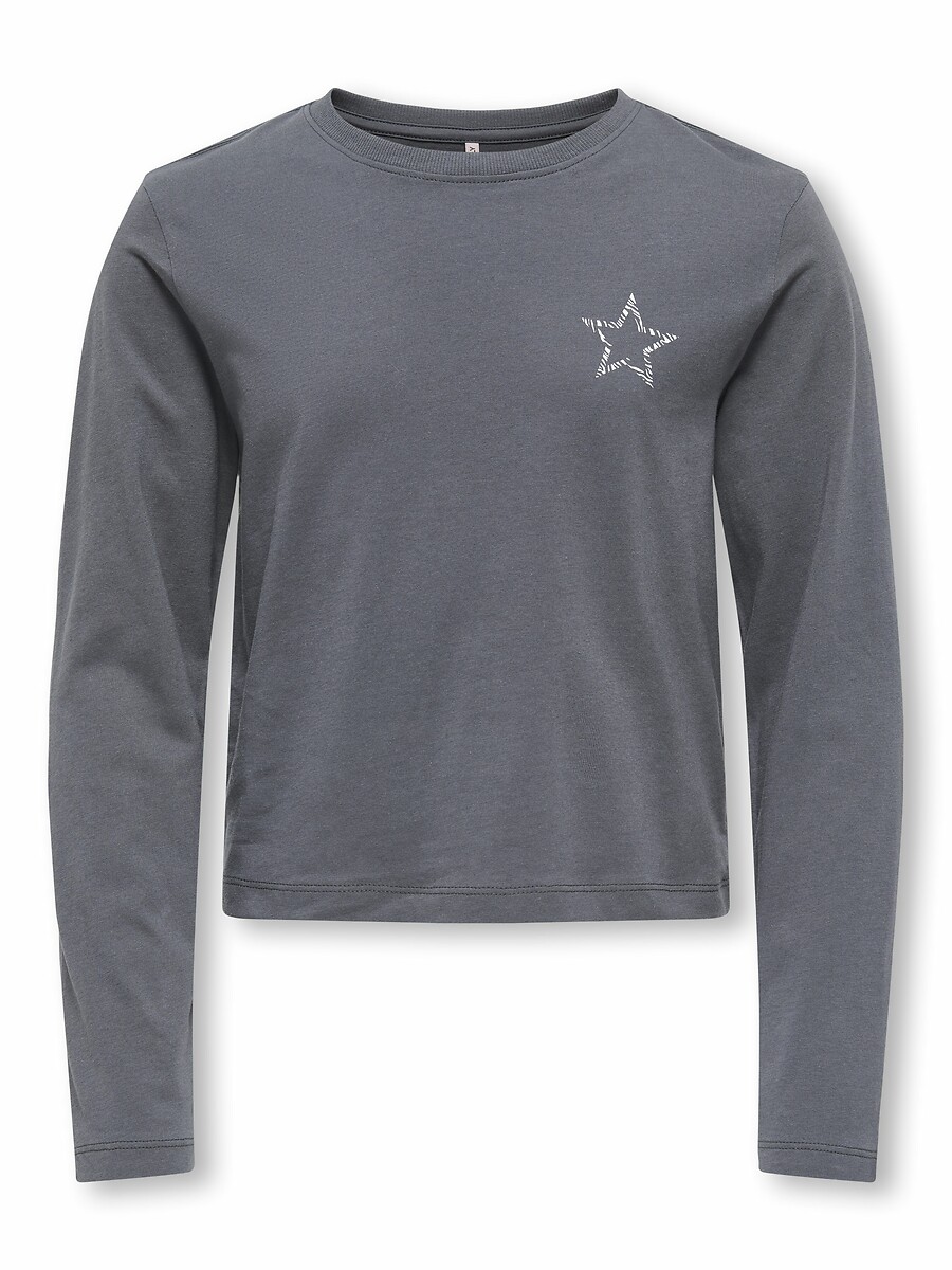 Long Sleeve T-Shirt with Chest Print, KIDS ONLY