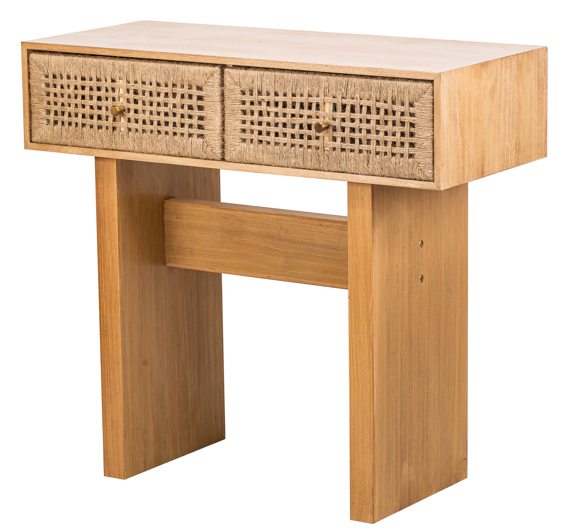 Console 2 tiroirs, bois et corde, LIMEIRA, NORDLYS