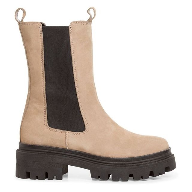 bottines femme beige plateforme