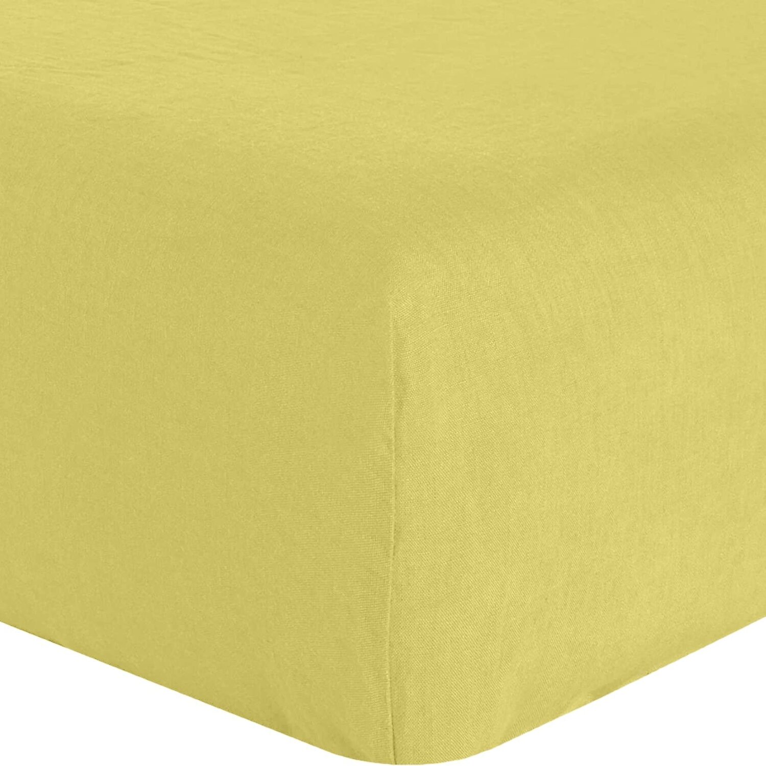 Drap housse en lin lavé bonnet 30 cm uni, SIGNATURE, BATON ROUGE