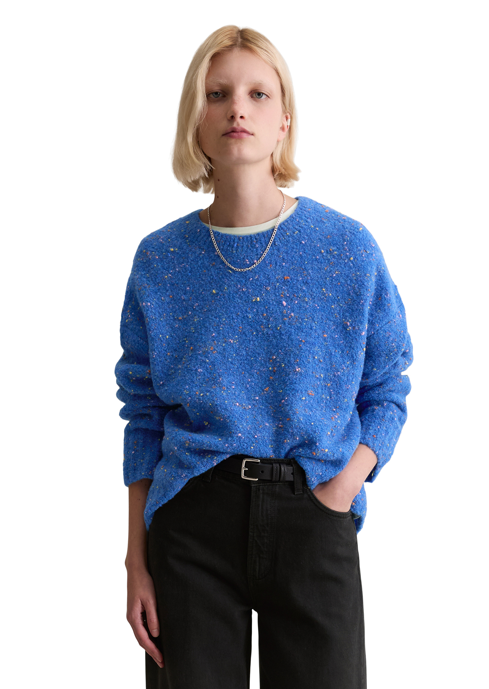 Pull bouclé oversize en mélange de laine vierge et de viscose, MARC O’POLO DENIM