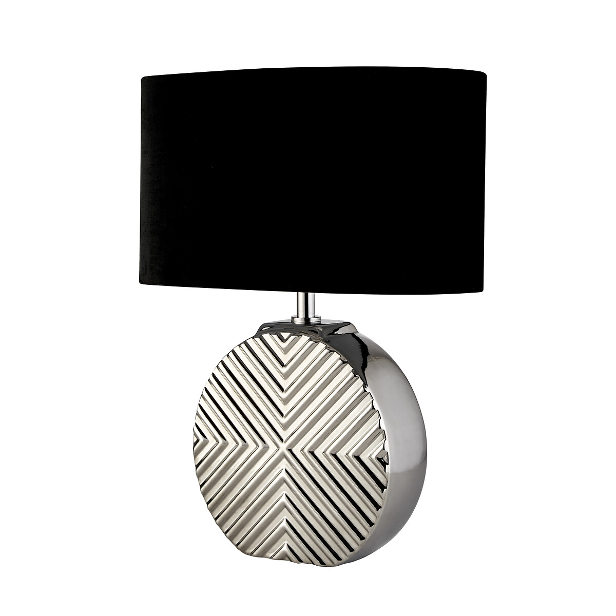 black and white chevron lamp