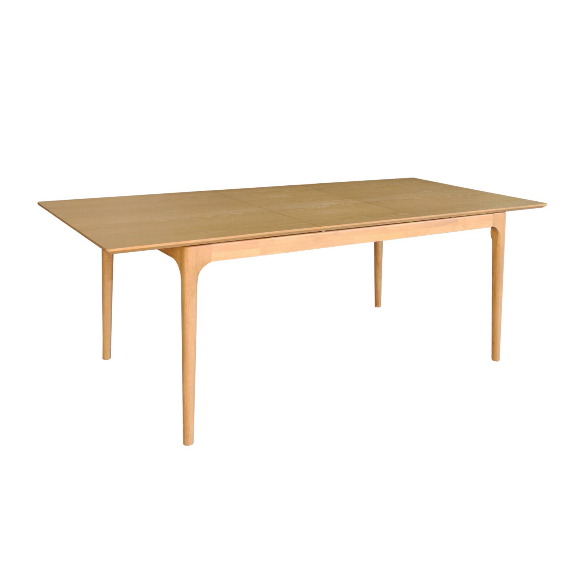 Table à manger rectangulaire extensible bois d'hévéa et placage frêne 6-8 places ELENA, SWEEEK